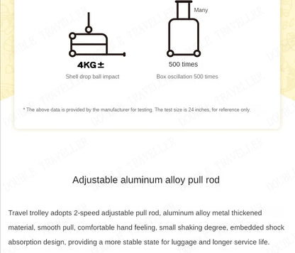 Travel bags for children kids' luggage middle size luggage travel suitcases with wheels Little yellow duck rolling luggage case