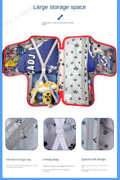 KO-KU 20'' Children's Handheld Luggage can sit and ride Boys Baby 24 inch Trolley Case Kids Girl Seat Travelling Suitcase