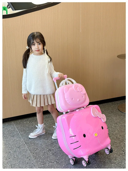 Cute Cartoon Sanrios Hello Kittys Children Portable Trolley Case Suitcase Carry-On Girl Luggage Box Fashion Festival Gift