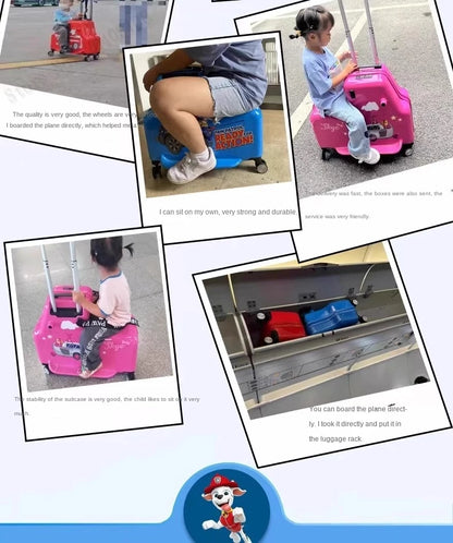 KO-KU 20'' Children's Handheld Luggage can sit and ride Boys Baby 24 inch Trolley Case Kids Girl Seat Travelling Suitcase