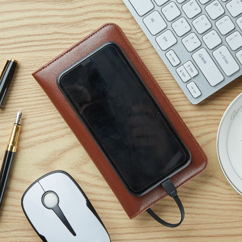Premium Wireless Charging Wallet + Power Bank | Pure Leather | 6800 MaH Capacity