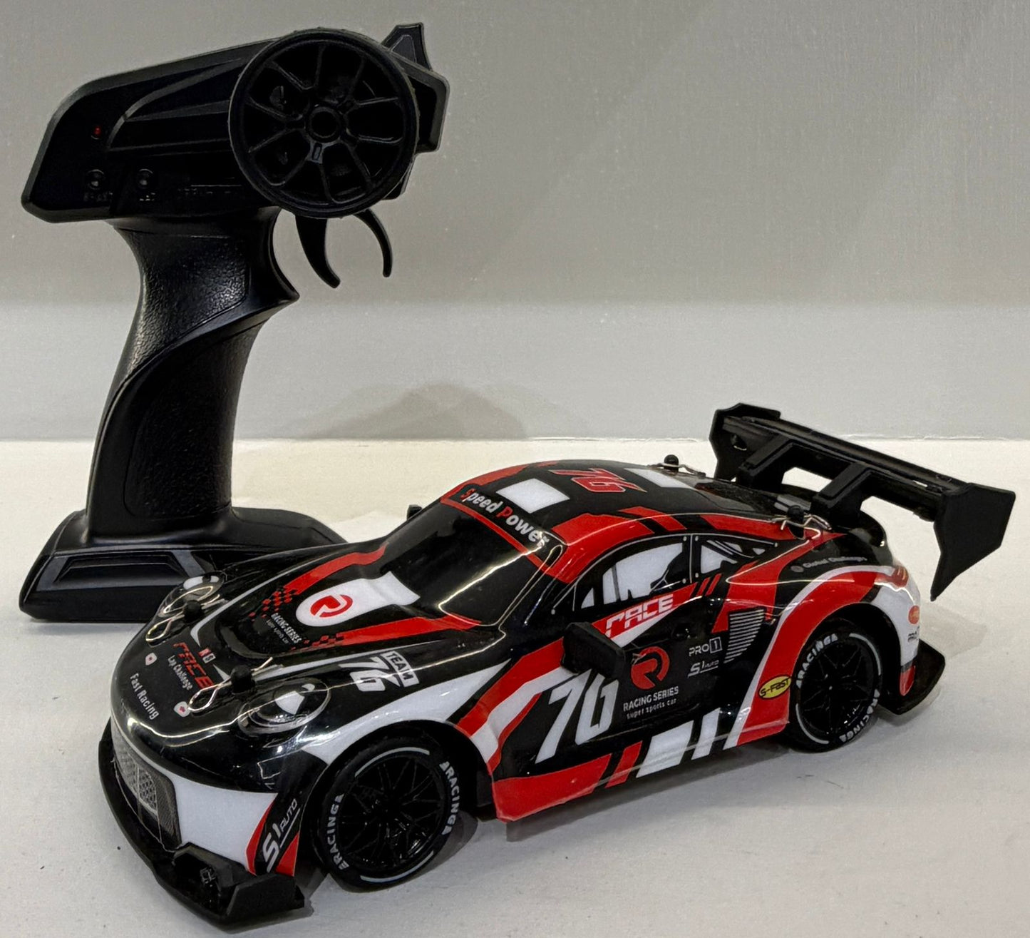 1:24 Scale RC Drift Car 4WD High Speed LED Lights Gyro 2.4Ghz Remote Control Electric Hobby Metal Toy Perfect