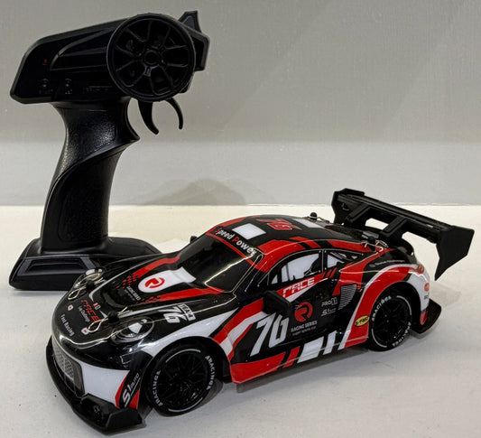 1:24 Scale RC Drift Car 4WD High Speed 30km/H LED Lights Gyro 2.4Ghz Remote Control Electric Hobby Metal Toy Perfect