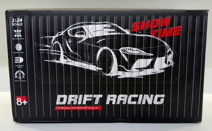1:24 Scale RC Drift Car 4WD High Speed LED Lights Gyro 2.4Ghz Remote Control Electric Hobby Metal Toy Perfect