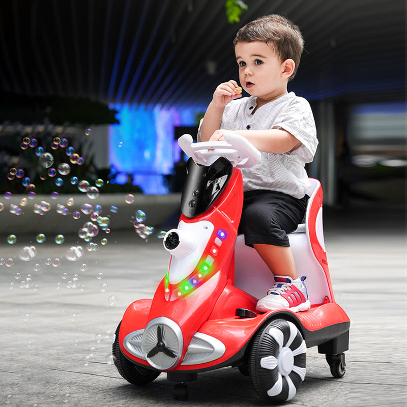 Kids Electric Ride-On Car with Automatic Bubble Function & Music