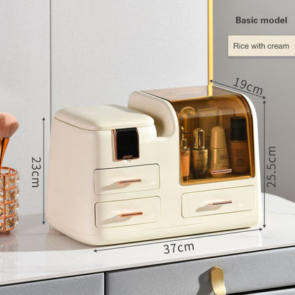 Luxury LED Makeup Organizer with Mirror & Storage Drawers