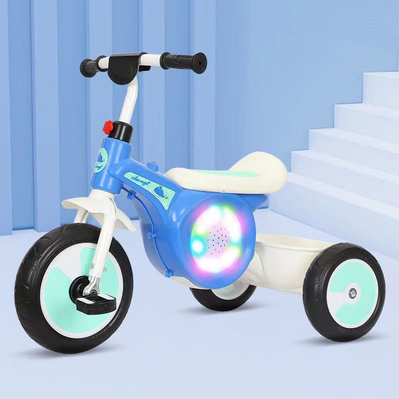 Cute Kids Tricycle with LED Lights and BT Music