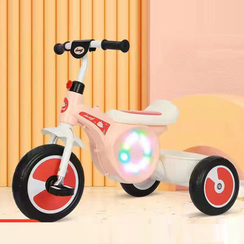 Cute Kids Tricycle with LED Lights and BT Music