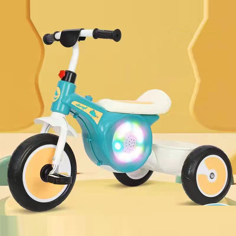 Cute Kids Tricycle with LED Lights and BT Music