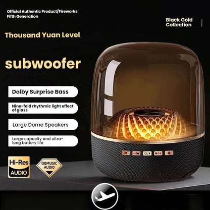 Premium Quality LP90 Pro Powerful Transparent RGB Bluetooth Speaker with Subwoofer & Atmosphere Lighting
