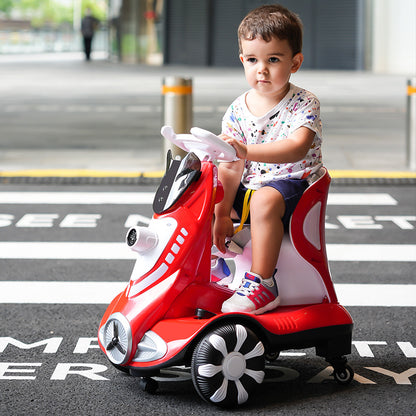 Kids Electric Ride-On Car with Automatic Bubble Function & Music