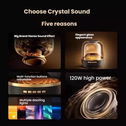 Premium Quality LP90 Pro Powerful Transparent RGB Bluetooth Speaker with Subwoofer & Atmosphere Lighting
