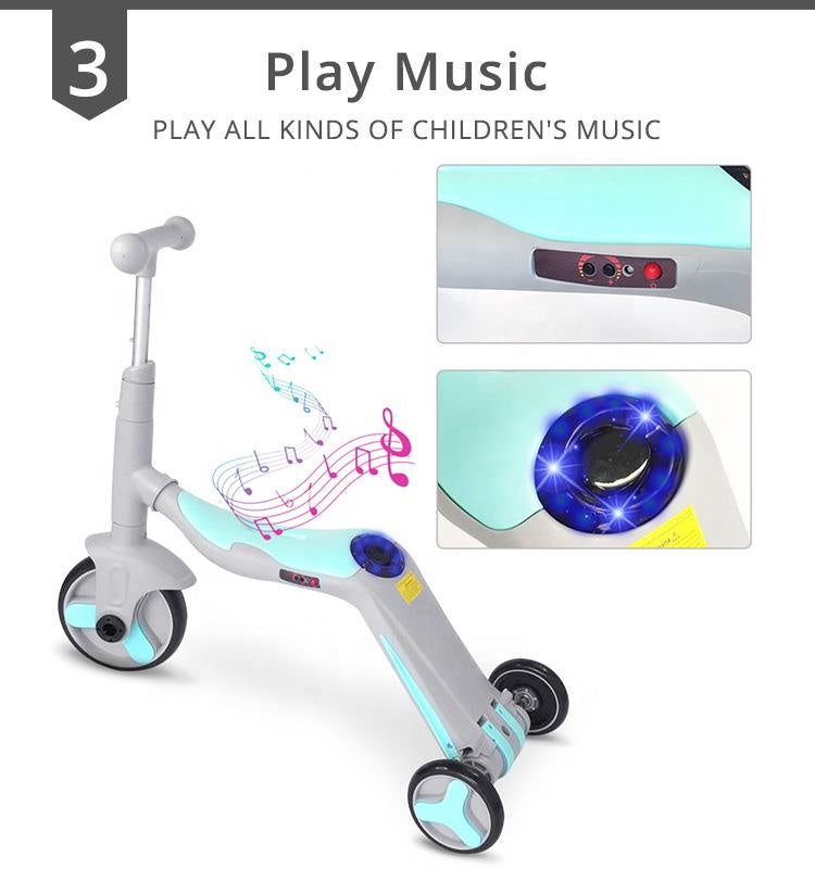Foldable Baby Scooters 3 Wheel for Kids Children with Led Lights