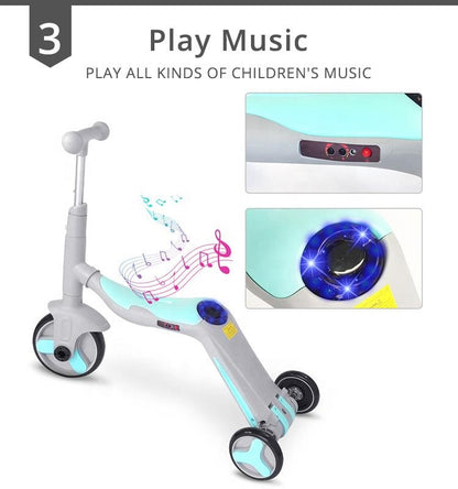 Foldable Baby Scooters 3 Wheel for Kids Children with Led Lights