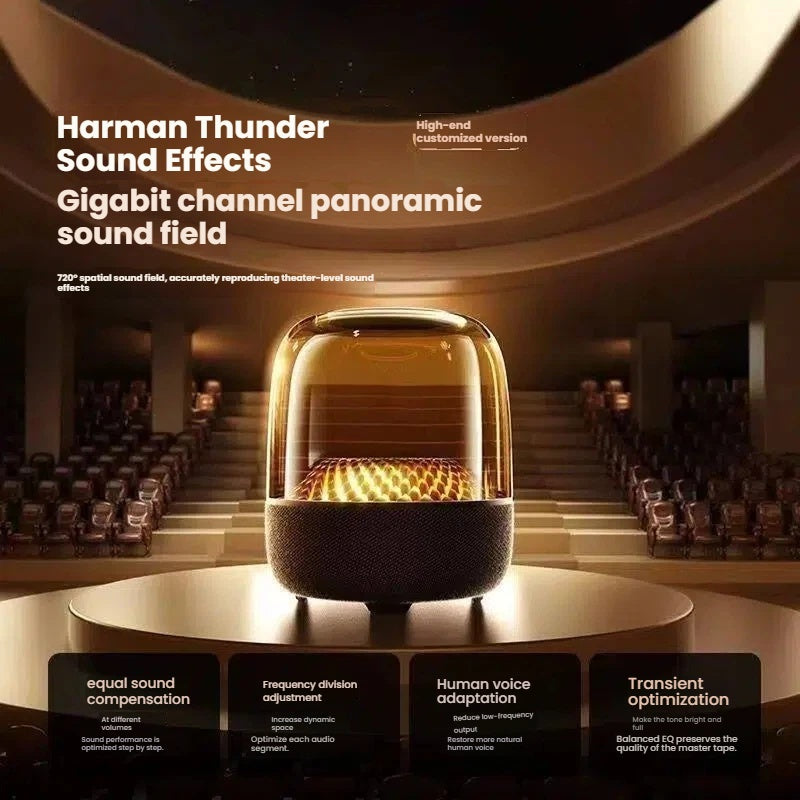 Premium Quality LP90 Pro Powerful Transparent RGB Bluetooth Speaker with Subwoofer & Atmosphere Lighting
