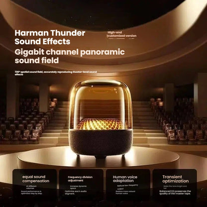 Premium Quality LP90 Pro Powerful Transparent RGB Bluetooth Speaker with Subwoofer & Atmosphere Lighting