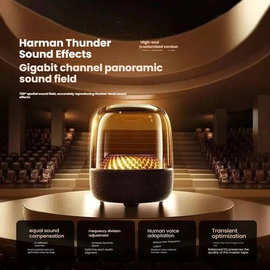 Premium Quality LP90 Pro Powerful Transparent RGB Bluetooth Speaker with Subwoofer & Atmosphere Lighting