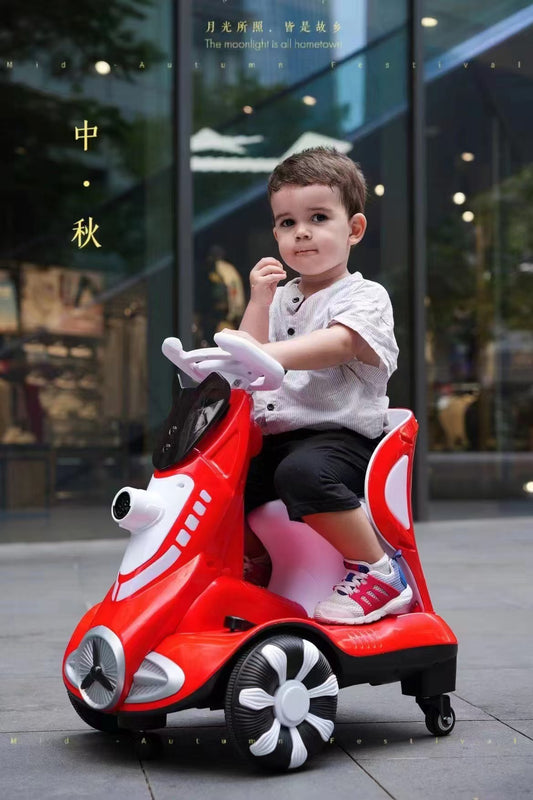 Kids Electric Ride-On Car with Automatic Bubble Function & Music