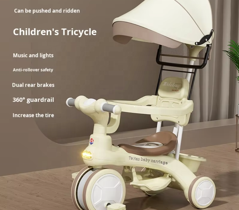 2 in 1 Stroller Cycle with Shade Age 6 mo. - 4 yrs - Premium Imported  Quality