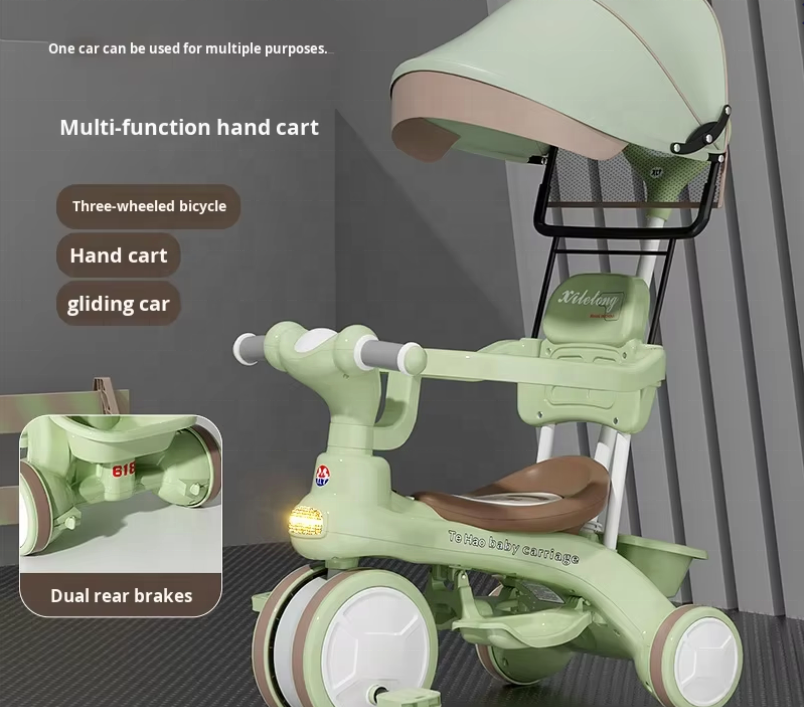 2 in 1 Stroller Cycle with Shade Age 6 mo. - 4 yrs - Premium Imported  Quality