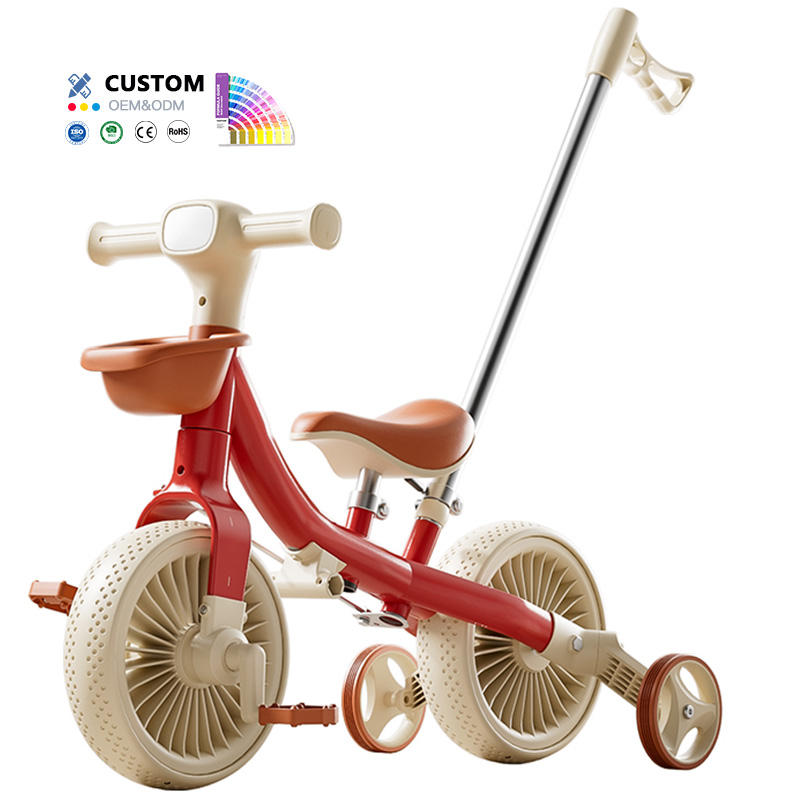 3 in 1 Balance Tricycle + Bicycle with Push Handles