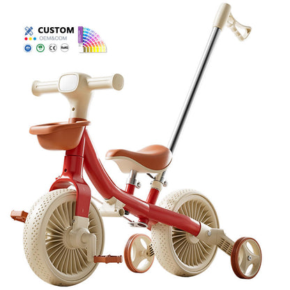 3 in 1 Balance Tricycle + Bicycle with Push Handles