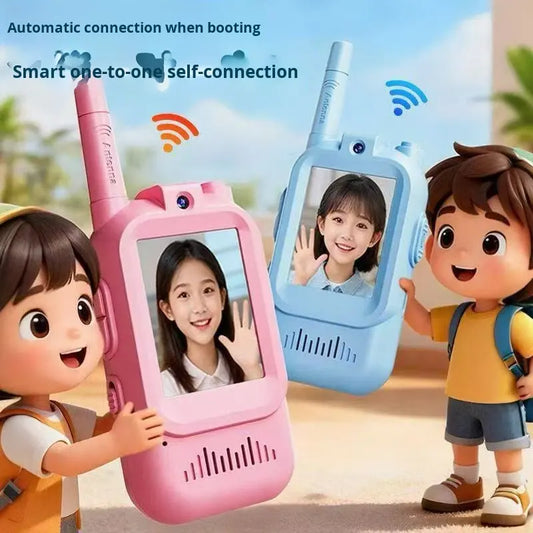 Kids Cute Walkie Talkie Pair with WIFI and Camera